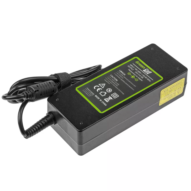 Strāvas adapteris zaļa Cell AD39AP 90W maiņstrāva-līdzstrāva 20V 4.5A priekš Lenovo (iekštelpām) Melns
