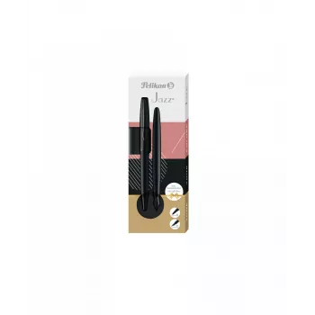 Lodīšu pildspalva un tintes pildspalva Pelikan Jazz Noble Elegance Melns 2 gab.