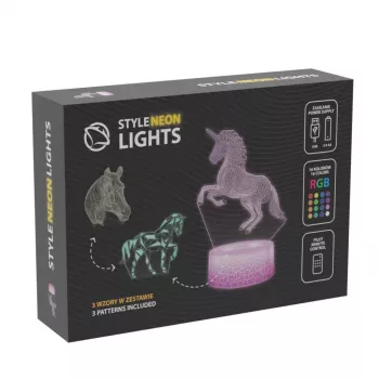 Manta SNL116RGB RGB 3D zirgu dekoratīvā LED lampa