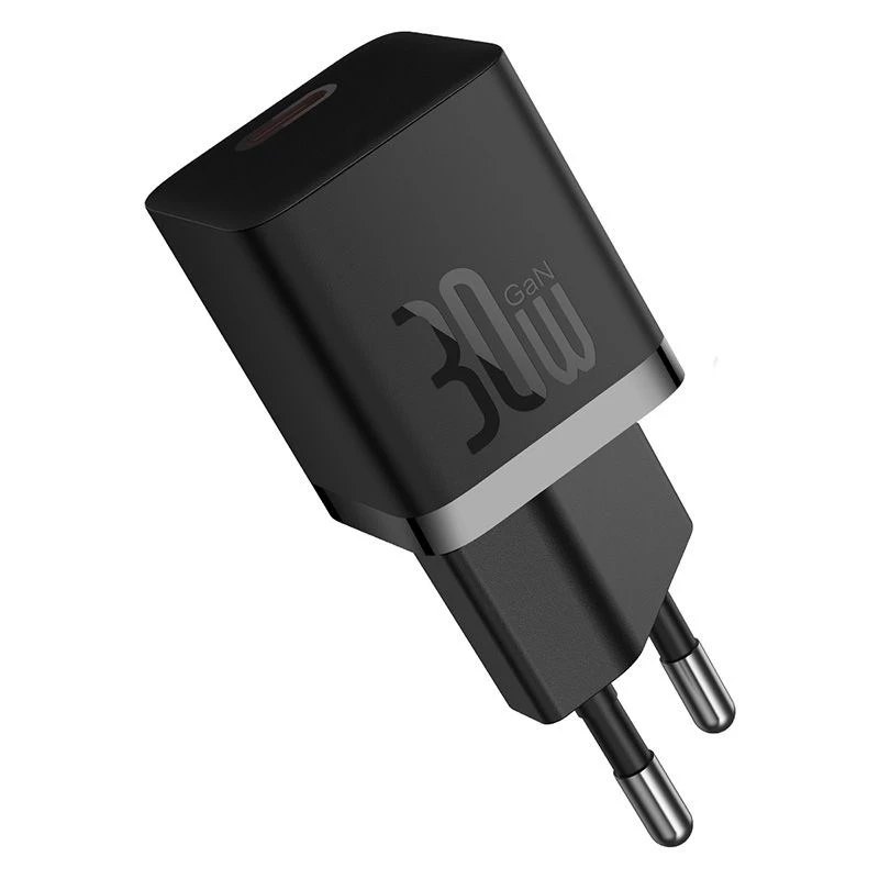 Baseus P10110902113-01 USB-C GaN5 mini 30W tīkla lādētājs melns