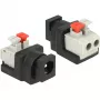 Kabeļa savienotāja adapteris DeLOCK 65524 DC 5.5 x 2.1 mm Melns Sudrabains