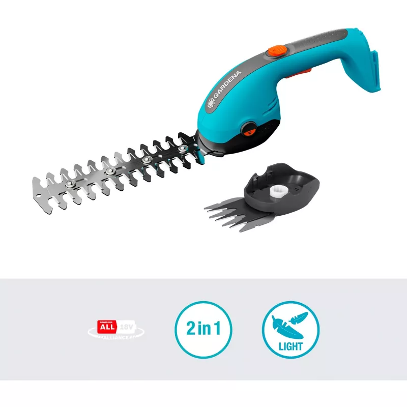 Bezvadu zāles šķēres GARDENA 14750-55 20 cm 18 V zaļa pelēka
