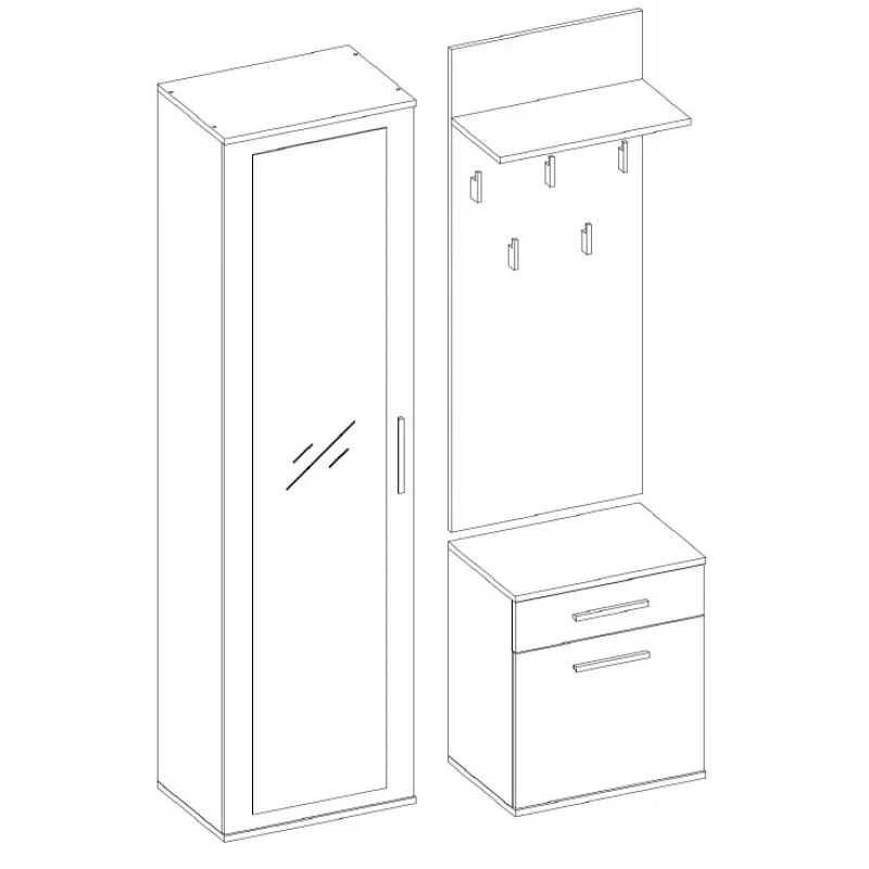 Topeshop GAR DUO BIEL entryway Skapis