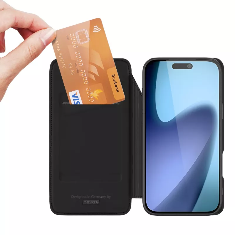 nevox Vario sērija — iPhone Air Book vāciņš melns — Vāciņš (2515)