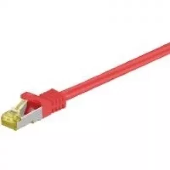 Wentronic GoobayCat.7 neapstrādāts kabelis plāksterkabelis, S/FTP (PiMF), sarkans, 0,25 m — LSZH bezhalogēna, varš, RJ45 spraudnis (91571)