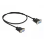 Seriālais kabelis DeLOCK 86614 Melns 0,5m RS-232