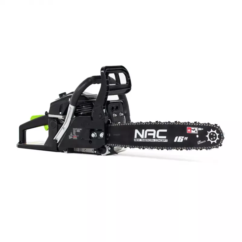 Benzīna motorzāģis NAC CST45-40-02AC, 45 cm³, 1.9 kW (2.4 kW maks.), 40 cm sliede, 66 posmu, 1.5 mm ķēde