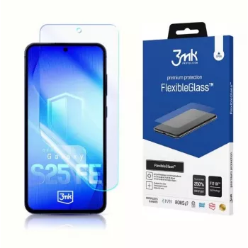 Rūdīta FlexibleGlass ekrāna aizsargplēve 3MK Samsung Galaxy S25 FE modelis