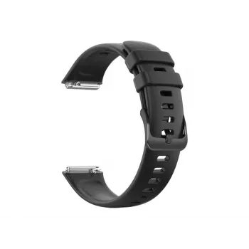 Silikona siksniņa FIXED Huawei Band 8/9/10 — melna, nomaināma ādai draudzīga siksniņa