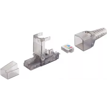Tīkla savienotājs ShiverPeaks 08-51002 Cat 6A bezinstrumentu RJ45 UTP, keystone/patch paneļa savienotājs