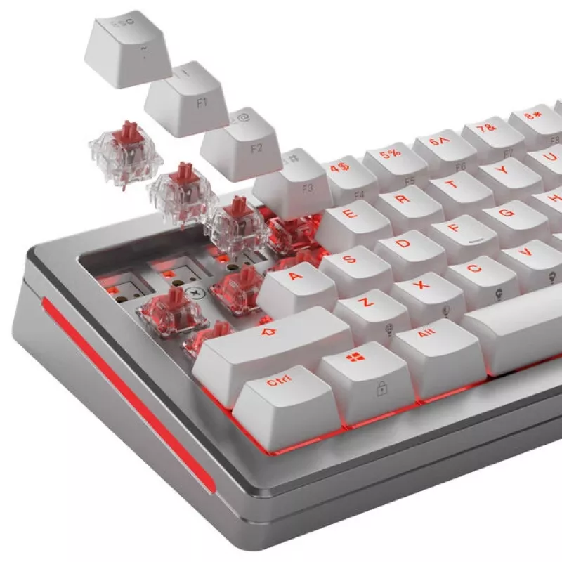 Mehāniskie tastatūras slēdži GLORIOUS Fox Ultralight — 5‑kontaktu, lineāri MX‑kāta, 30 g, eļļoti, 110 gab.