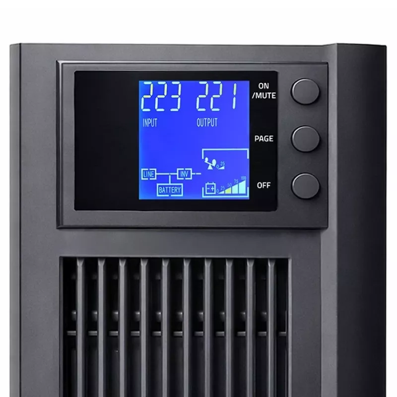 UPS QOLTEC Pure Sine Wave 3kVA 2400W ar AVR un LCD displeju
