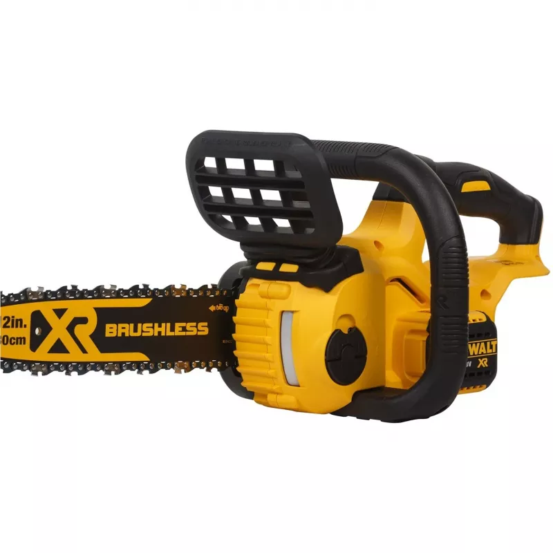 Motorzāģis DeWALT DCM565N-XJ — bezvada, darbināms ar baterijām, 30 cm sliede, 5 Ah baterijas ietilpība, 0,14 l eļļas tvertne
