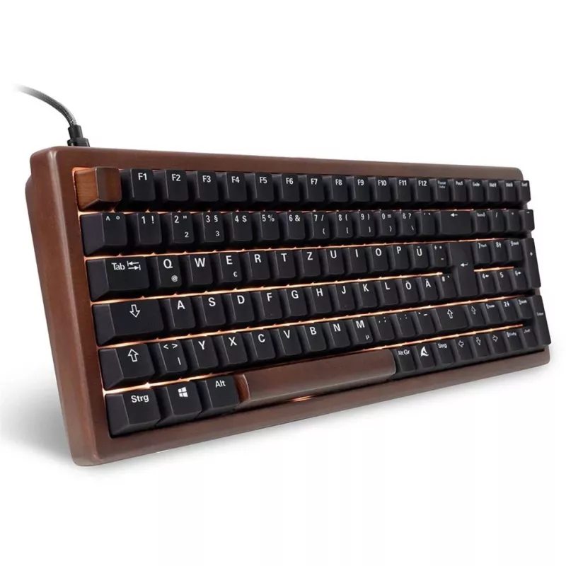 Sharkoon SGK50 S2 tastatūra mājas USB QWERTZ vācu koka