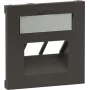 Vāciņa plāksne Legrand SEANO 2x RJ45 datu ligzdām, antracīta (765459)