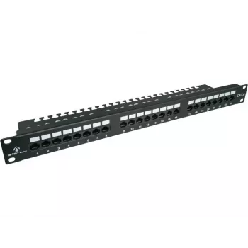 Plākšņu panelis Alantec PK001 24 portu UTP Cat.6 1U 19 collu – 24x RJ45, U/UTP (UTP), melns