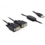 Seriālais kabelis DeLOCK 2x RS232/USB 2.0 melns 61886