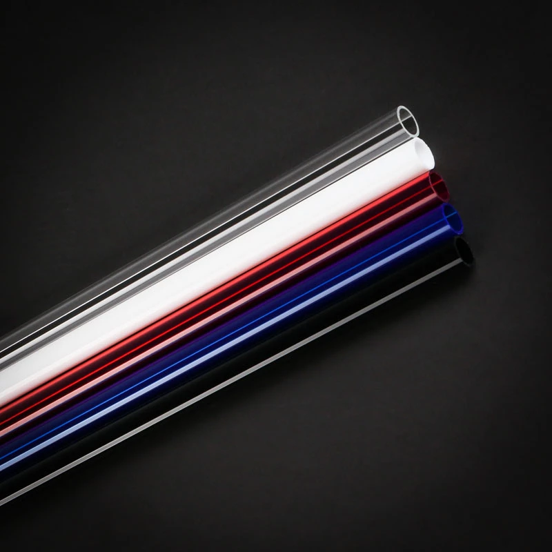 Rigid Crystal Link caurule 12/10 mm 1000 mm — BitsPower BP-NCCLT12ACBK-L1000 (melna)