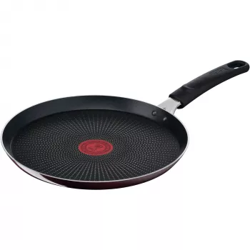 Pankūku panna Tefal Resist Intense D52210 apaļa 25 cm melna sarkana