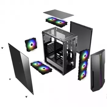 PC korpuss Xilence Performance C XILENT BLADE X512.RGB Midi Tower Melns
