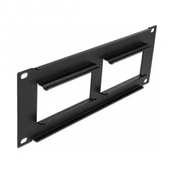 Plāksteru panelis DeLOCK Easy 45 10 collu 2U melns