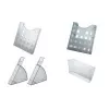 helit Brochure Holder, DIN A4 Portrait, Clear for wall mounting or desktop use, continuously expandable (H6102502)