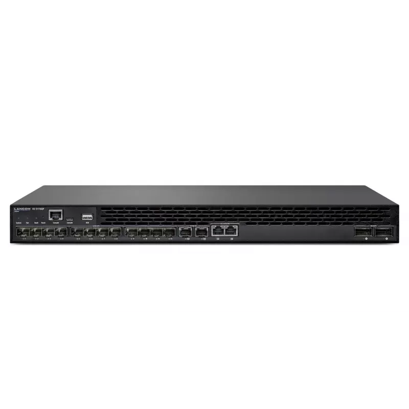 LANCOM XS-5116QF pārvaldīts L2/L3 10G Ethernet (100/1000/10000) 1U melns