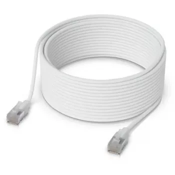 Tīkla kabelis Ubiquiti UACC-Cable-Patch-EL-C6A-15M-W RJ-45 Cat6a 15m caurspīdīgi balts