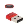 Delock - USB adapteris - USB (vīr.) uz 24 kontaktu USB-C (siev.) - USB2.0 3 A - Sarkans (60050)