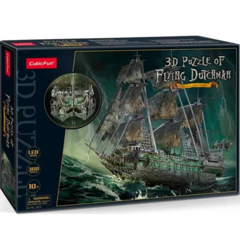 3D LED puzle Flying Dutchman modelis L526H, No name — izgaismots saliekamais modelis