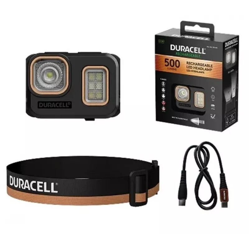 Duracell DH500R galvas lukturītis melns, oranžs