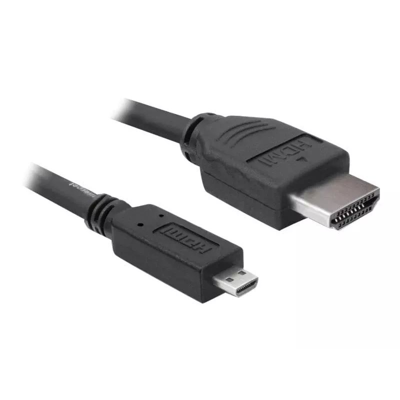 DeLOCK - Video- / Audio kabelis - HDMI - 32 AWG - HDMI, 19 kontaktu (vīrišķais) - 19 kontaktu Micro-HDMI (vīrišķais) - 3 m (82663)