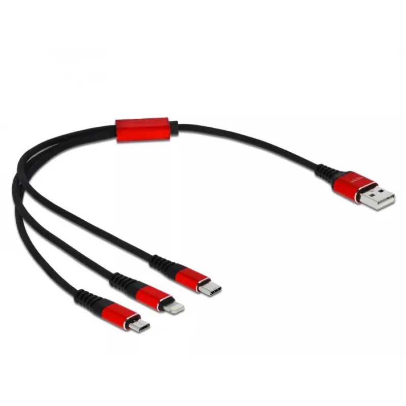 Delock 3 in 1 uzlādes kabelis - 30 cm