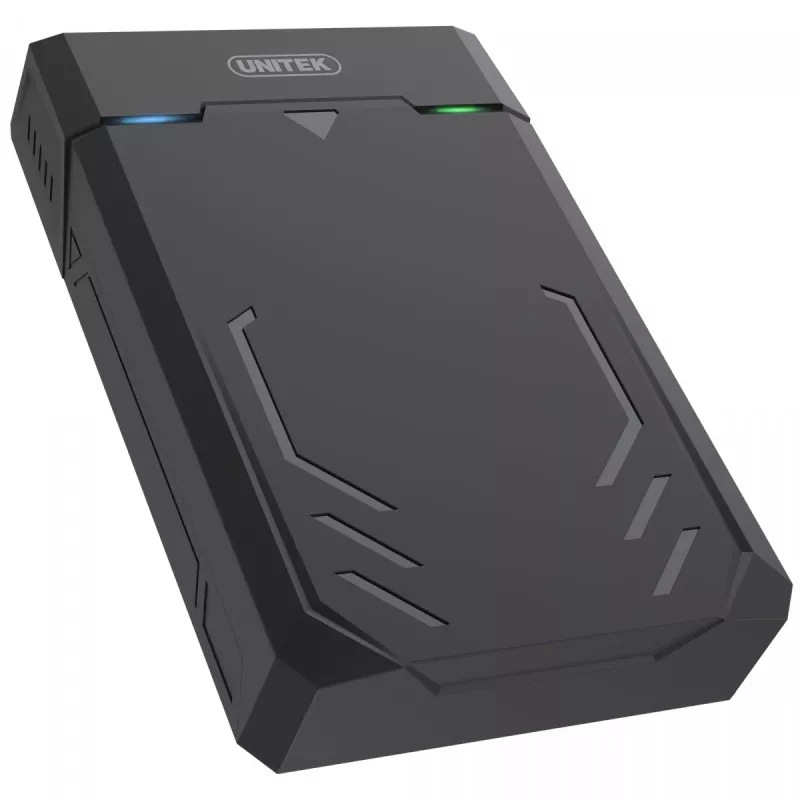 HDD/SSD korpuss Unitek Y-3035 — 2,5/3,5 collu SATA, USB 3.2 Gen 1 (USB Type-B), 6 Gbit/s, melns, maiņstrāvas adapteris
