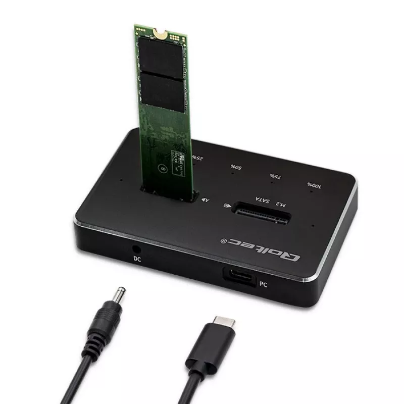 Qoltec 50310 Drive dokstacija 2x SSD M.2 SATA NGFF USB Type C