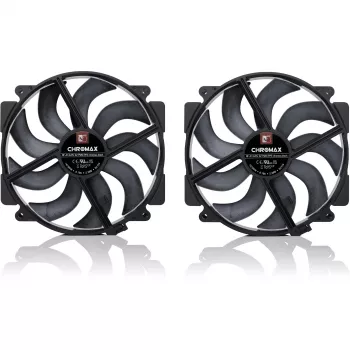 Noctua NF-A14x25r G2 PWM Sx2-PP chromax.Melns 140 mm dubultais ventilatoru komplekts