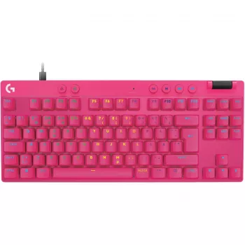 Logitech G PRO X TKL RAPID tastatūra spēlēm USB QWERTY rozā