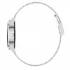 Smartwatch ORO-MED ORO-SMART CRYSTAL SILVER — apaļš metāla korpuss, LCD 240×198, 1,04 collu displejs, Bluetooth 4.0, ūdensizturīgs, 120 mAh baterija