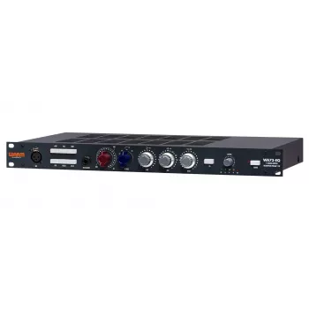 Audio priekšpastiprinātājs WARM AUDIO WA73-EQ — vienkanālu, melna krāsa, 20–20 000 Hz, 1200 Ω ieeja, 115/230 V