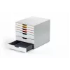 Durable VARICOLOR MIX 7 pelēka plastmasas kumode ar 7 atvilktnēm