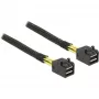 Delock - iekšējais SAS kabelis - SAS 6Gbit/s - 4x Mini SAS HD (SFF-8643) uz 4x Mini SAS HD (SFF-8643) - 1,0m - priekš P/N: 62703, 62704 (83387)