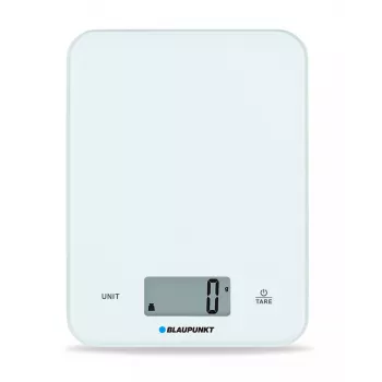 Virtuves svari BLAUPUNKT FKS401 — balta krāsa, maks. 10 kg, 1 g precizitāte, pieskāriena vadība