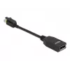 DeLOCK - DisplayPort adapteris - Mini DisplayPort (vīrišķais) ar fiksatoru uz DisplayPort (sieviešu) - DisplayPort 1.4 - 15 cm - bez halogēna, 8K atbalsts - melns (65978)