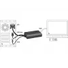 DeLOCK 62597 video kabeļa adapteris 0,25 m, HDMI Type A uz VGA (D-Sub), 3,5 mm un USB Type-A, melns