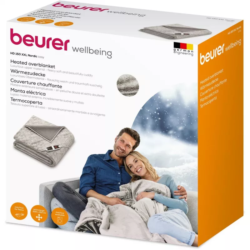 Beurer HD 150 XXL apsildāmā sega, mazgājama, 6 siltuma iestatījumi