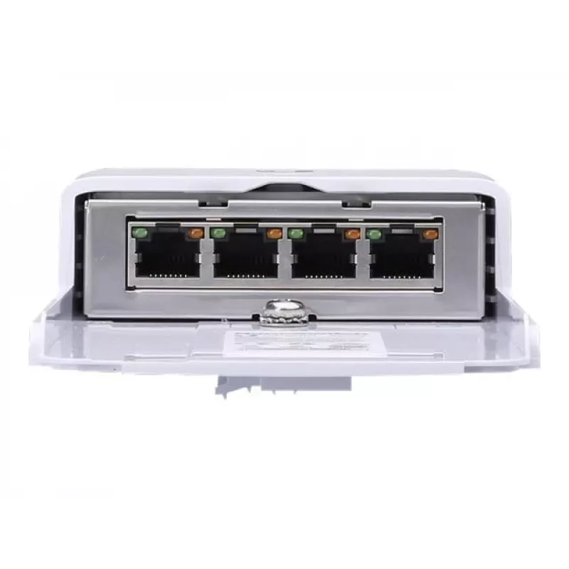 Slēdzis UBIQUITI NanoSwitch Gigabit Ethernet PoE, 4x Gigabit RJ-45, 4x PoE porti, 36 W budžets, 24 V līdzstrāva