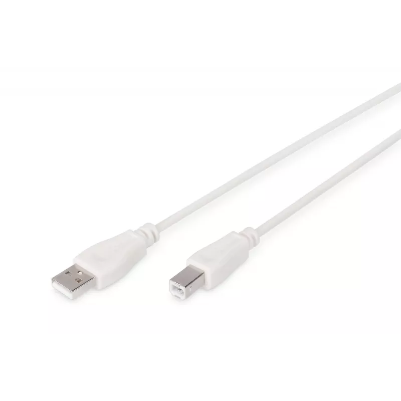 Assmann USB savienojuma kabelis, tips A - B vīr./vīr., 3,0m, piemērots USB 2.0, UL, melns (AK-300102-030-E)