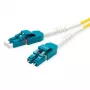 ROLINE InfiniBand optiskās šķiedras kabelis 7 m 2x LC OS2 dzeltens