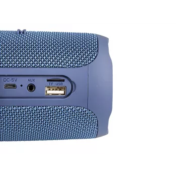 Pārnēsājams skaļrunis MANTA SPK130GO BT — Bluetooth 5.0, TWS, FM, 10W RMS, uzlādējams (melns, 8×8×19 cm)
