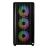 Montech X5M (B) Micro Tower PC korpuss — Micro‑ATX/Mini‑ITX, 3x120mm priekšā, 1x120mm aizmugurē, atbalsta ATX barošanas bloku, 2x3.5 collu + 4x2.5 collu, Melns